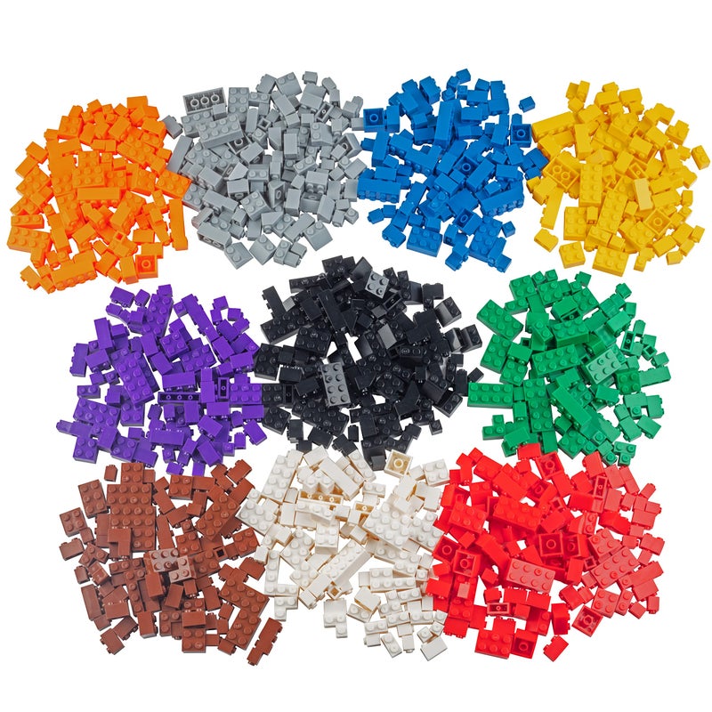 SCS Direct 1000 Pieces Classic Building Block Bricks- Bulk Value Set- 10 Colors, 9 Sizes & 54 Roof Pcs- Compatible, Tight Fit w All Major Brands- Activity for Creativity & School Projects- Kids Holiday Xmas Gift - Image 3